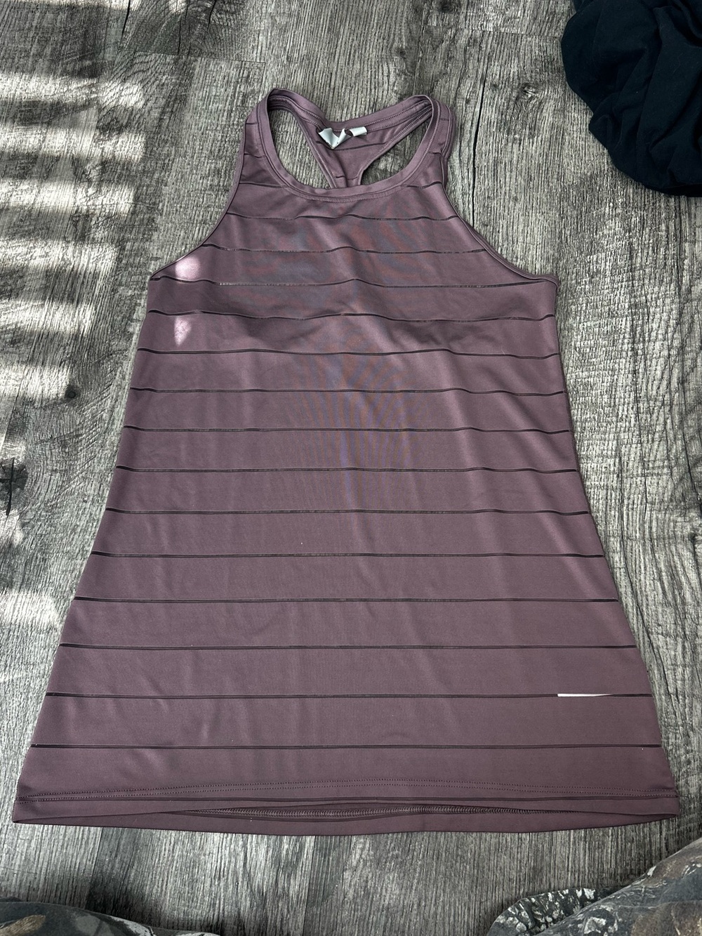 Athleta Mauve Striped Racerback Tank